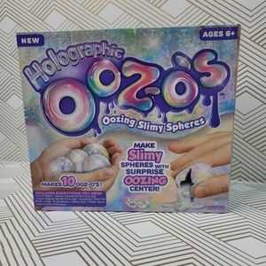 Holographic Slime Ooz-o's Oozing Slimy Glitter Spheres Craft Activity Kit, 10pcs